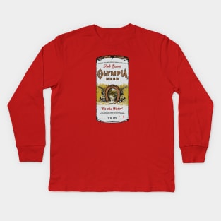 olympia beer as worn by kurt cobain Kids Long Sleeve T-Shirt